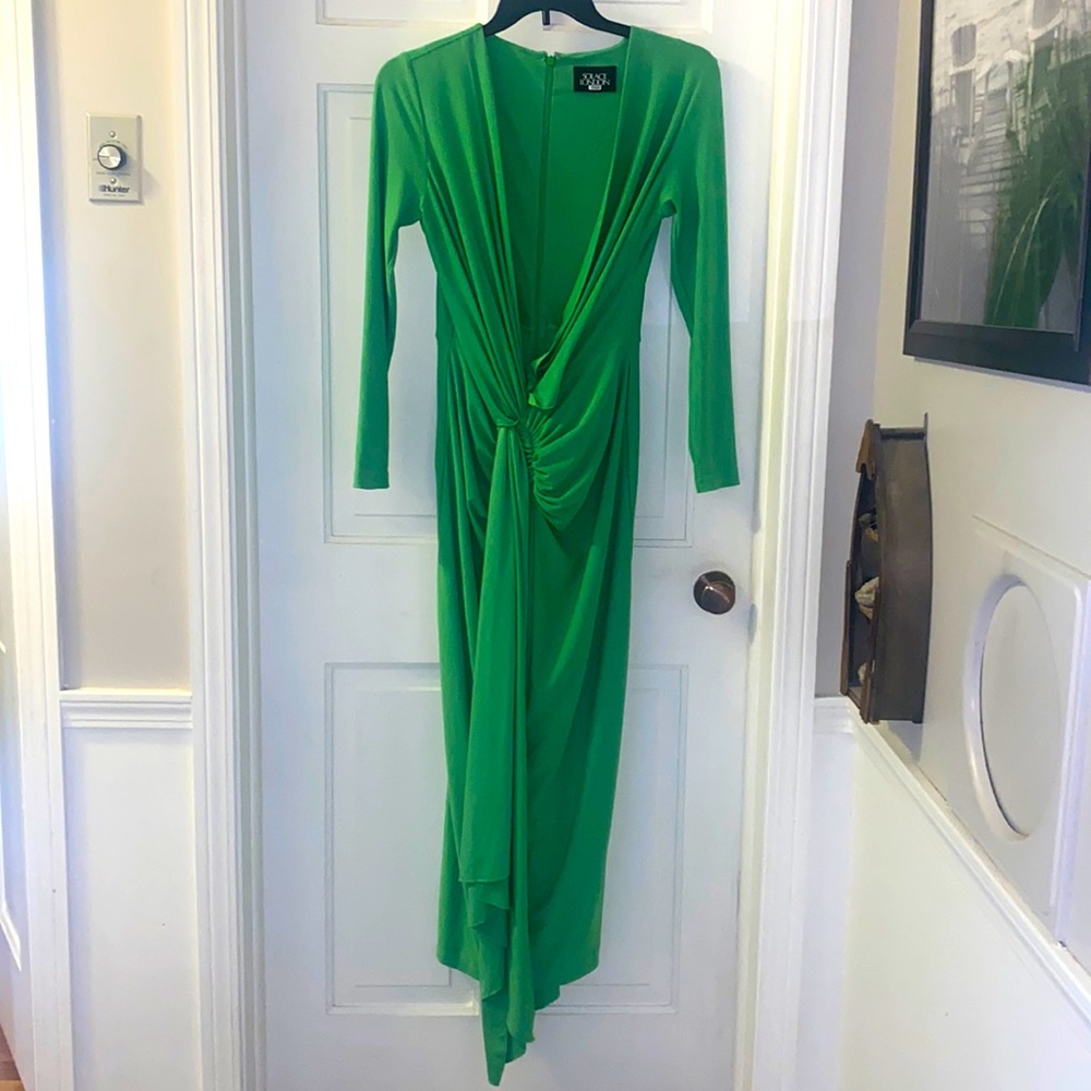Solace London size 8 Bright Green Lorena midi dress